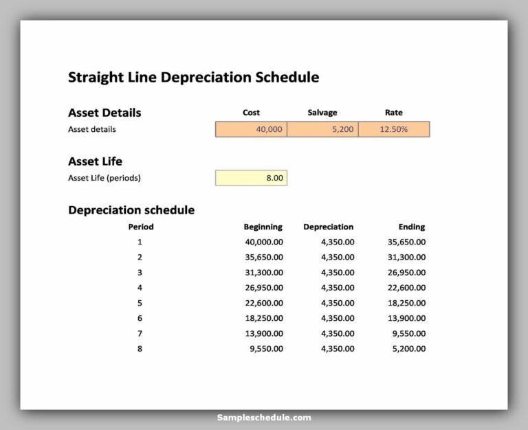 27-sample-depreciation-schedule-sample-schedule