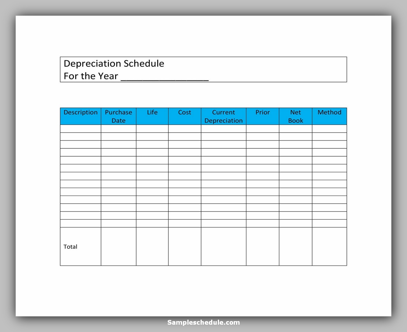 27+ Sample Depreciation Schedule - sample schedule