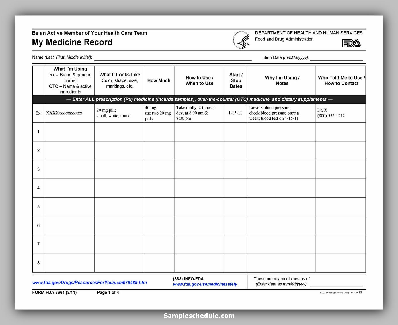 Medication Action Plan Template