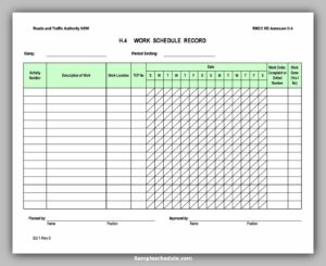 20 Sample Employee Schedule