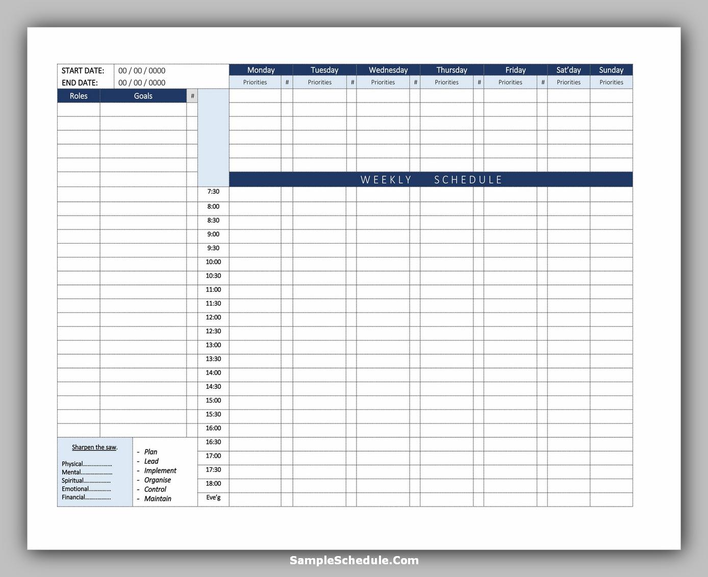 44+ Free Workout Schedule Template Excel, Word & Tips to find it ...