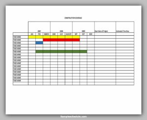 18 Construction Work Schedule Template