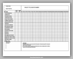 18 Construction Work Schedule Template