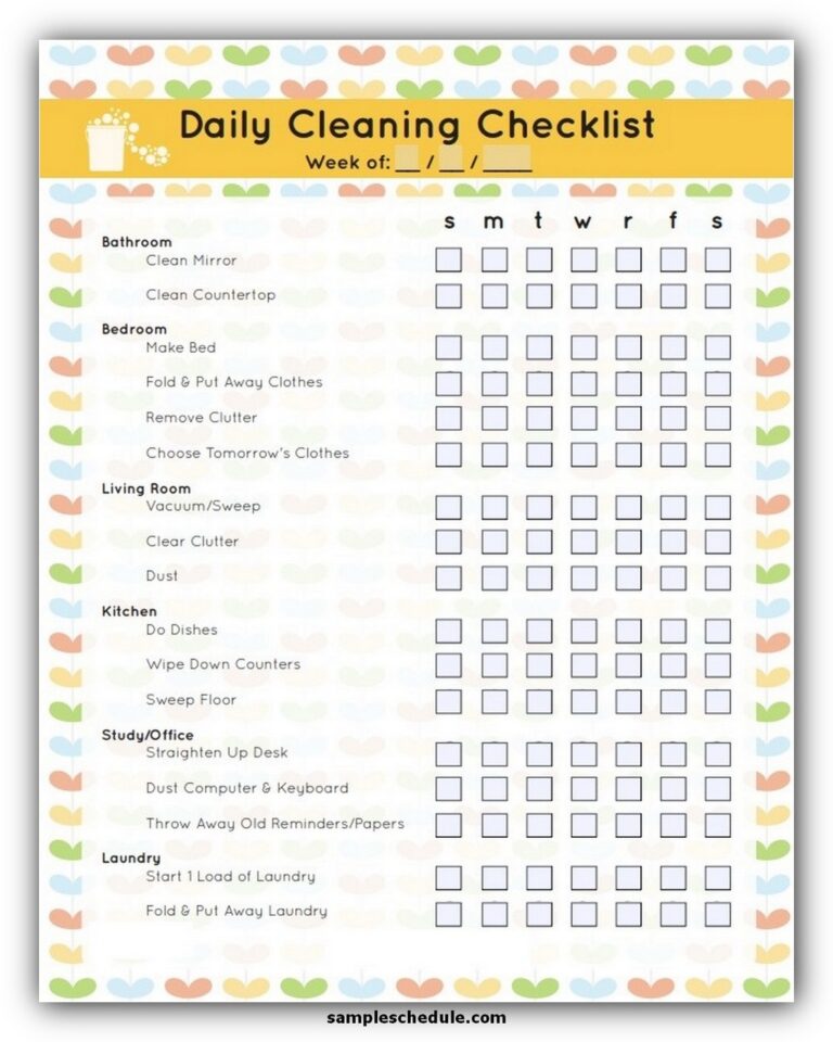 8-useful-cleaning-schedule-template-sample-schedule