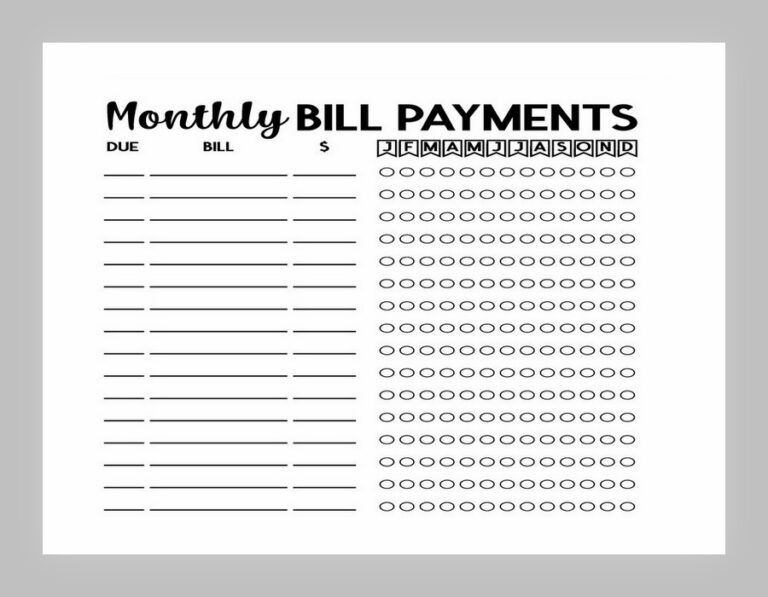 13+ Free Bill Payment Schedule Template Excel - sample schedule