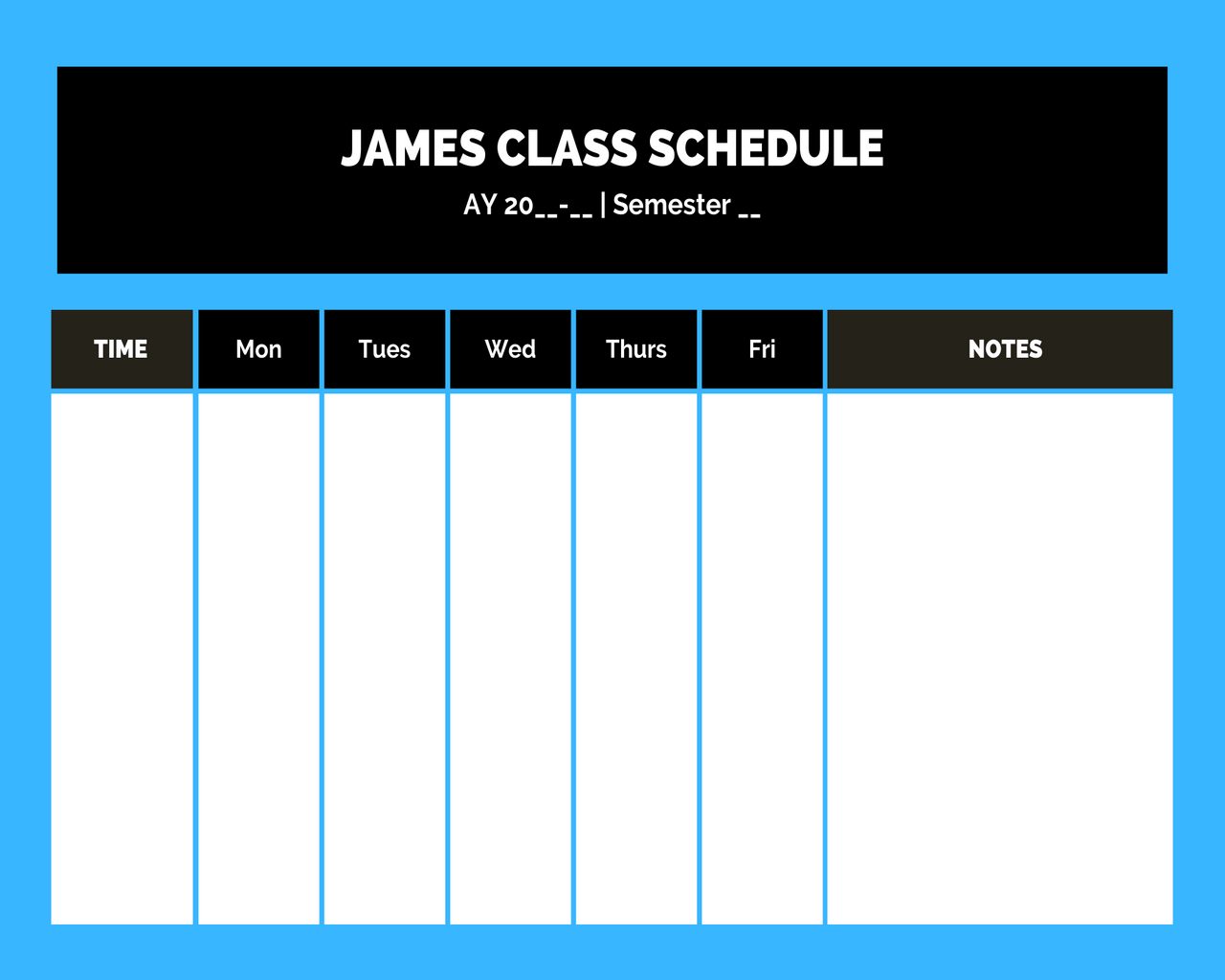 10+ Amazing Class Schedule Template Word - sample schedule