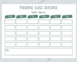 10+ Amazing Class Schedule Template Word - sample schedule