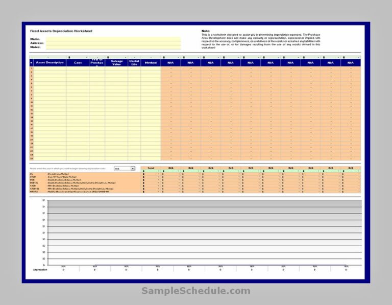 25+ Depreciation Schedule Template Excel Free to Use - sample schedule