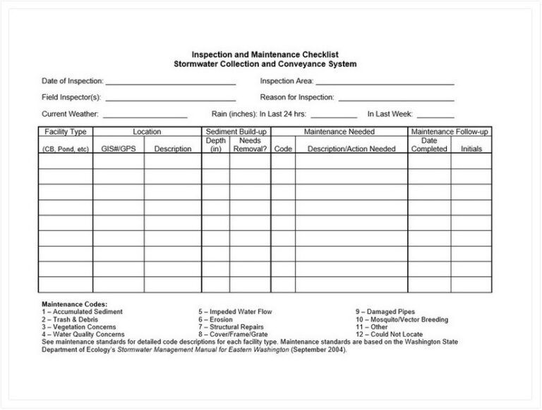 6+ Useful Facility Maintenance Schedule Excel Template - sample schedule